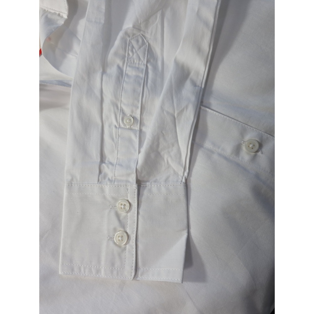NWT Esmara White 100% Cotton Button Front Oversized Shirt Women's US 8 Medium - Picture 12 of 12